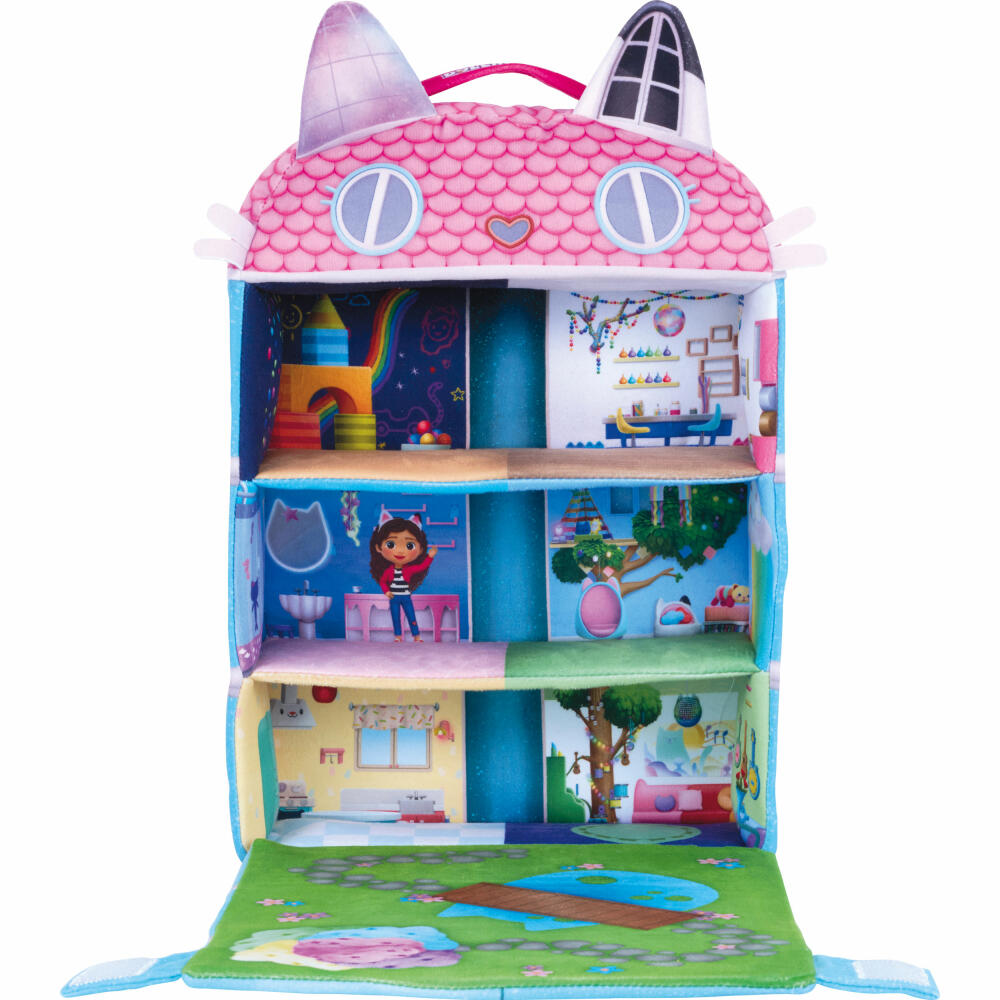 Schmidt Spiele Gabys Dollhouse, Puppenhaus, Spielzeug, mit 3 Figuren, Plüsch, 41 cm, 42804