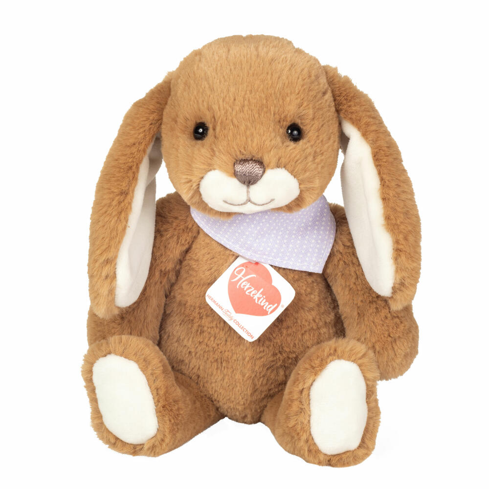 Teddy Hermann Hase Betty, Kuscheltier, Stofftier, Plüschtier, Herzekind, Braun, 28 cm, 939603