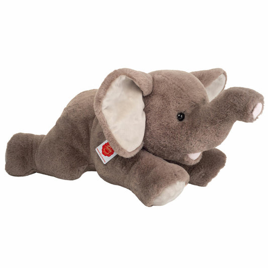 Teddy Hermann Elefant liegend, Kuscheltier, Stofftier, Plüschtier, Exotisches Wildtier, Grau, 55 cm, 907442