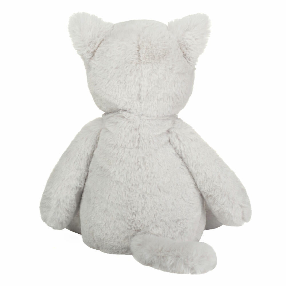 Teddy Hermann Schlenkerkatze Trixi, Kuscheltier, Stofftier, Plüschtier, Herzekind, Hellgrau, 32 cm, 939627