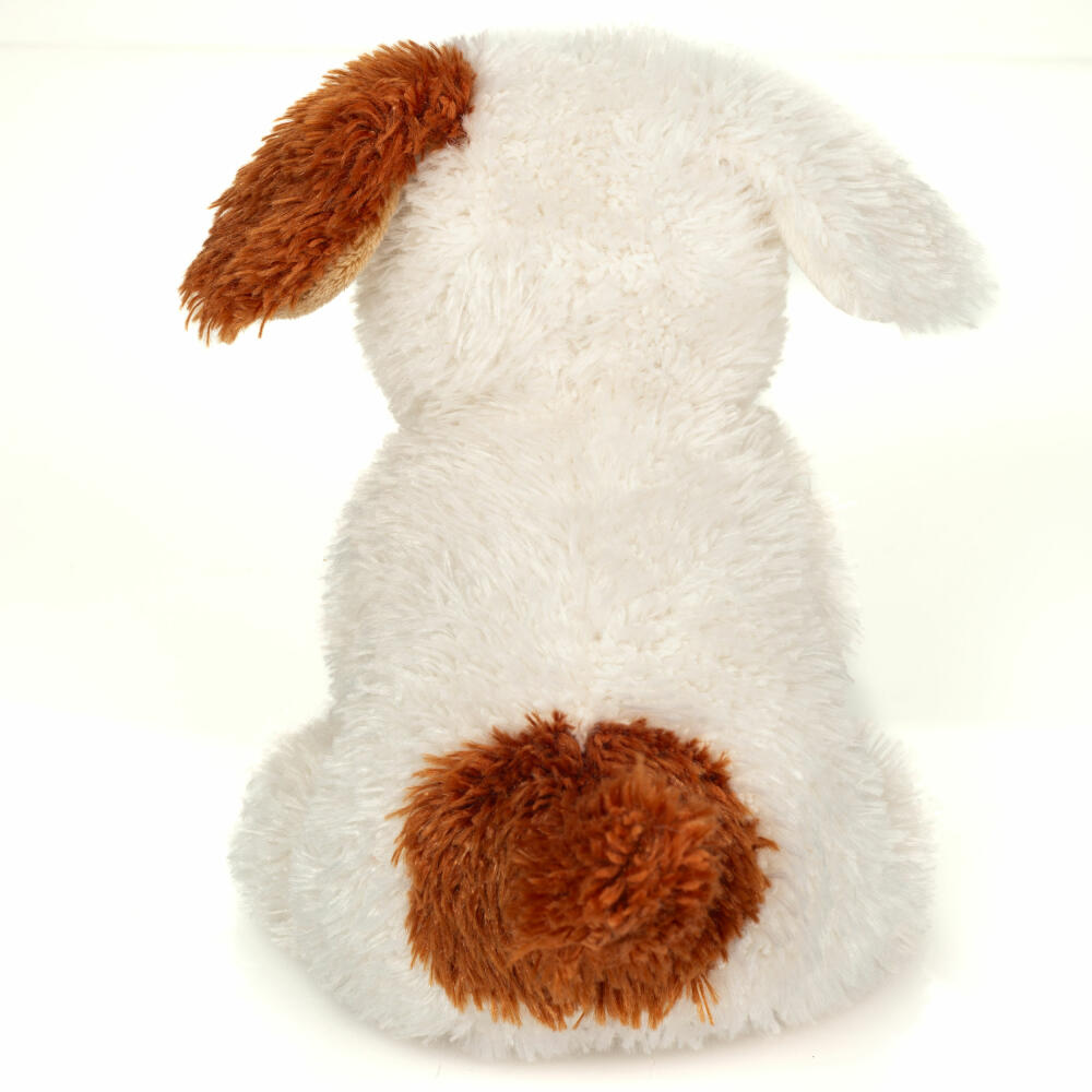 Teddy Hermann Hundewelpe Rollo, Kuscheltier, Stofftier, Plüschtier, Hund, Weiß Hellbraun, 20 cm, 919926