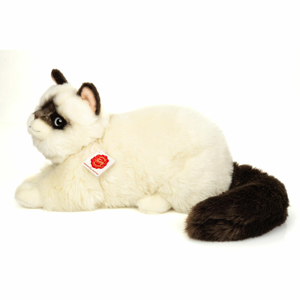 Teddy Hermann Katze Ragdoll, Kuscheltier, Stofftier, Plüschtier, Katzen, Creme Dunkelbraun, 36 cm, 918400