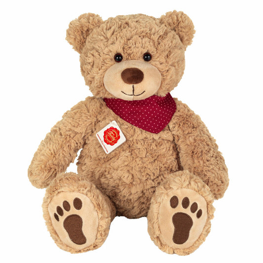 Teddy Hermann Teddy Chilly mit Halstuch, Kuscheltier, Stofftier, Plüschtier, Teddybär, Braun Rot, 40 cm , 913283