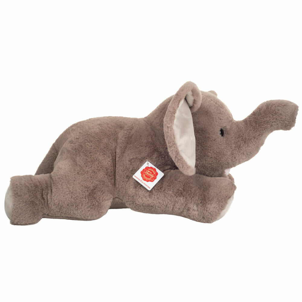 Teddy Hermann Elefant liegend, Kuscheltier, Stofftier, Plüschtier, Exotisches Wildtier, Grau, 55 cm, 907442