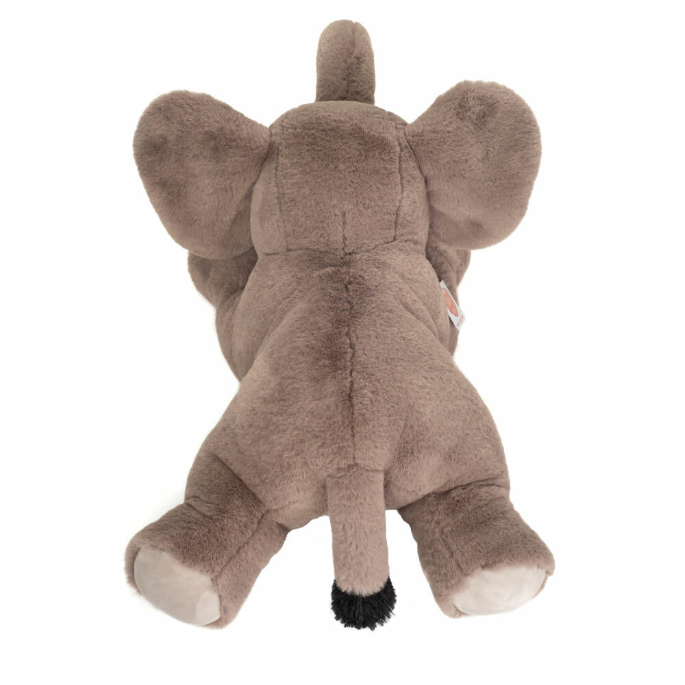 Teddy Hermann Elefant liegend, Kuscheltier, Stofftier, Plüschtier, Exotisches Wildtier, Grau, 55 cm, 907442