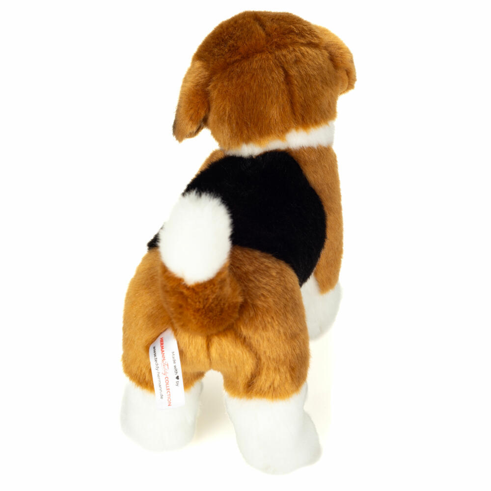 Teddy Hermann Beagle stehend, Kuscheltier, Stofftier, Plüschtier, Hund, Schwarz Braun Weiß, 23 cm, 919919