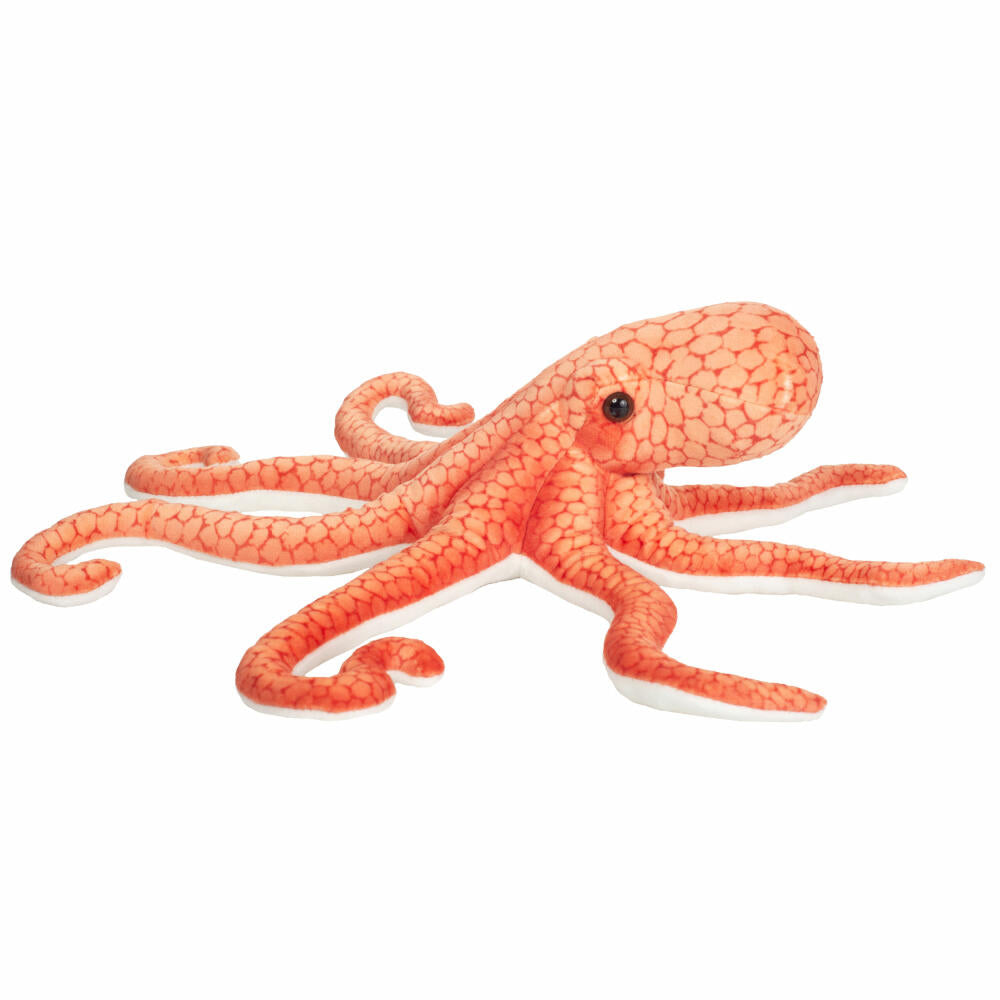 Teddy Hermann Oktopus, Kuscheltier, Stofftier, Plüschtier, Meerestier, Orange Rot, 36 cm, 901587