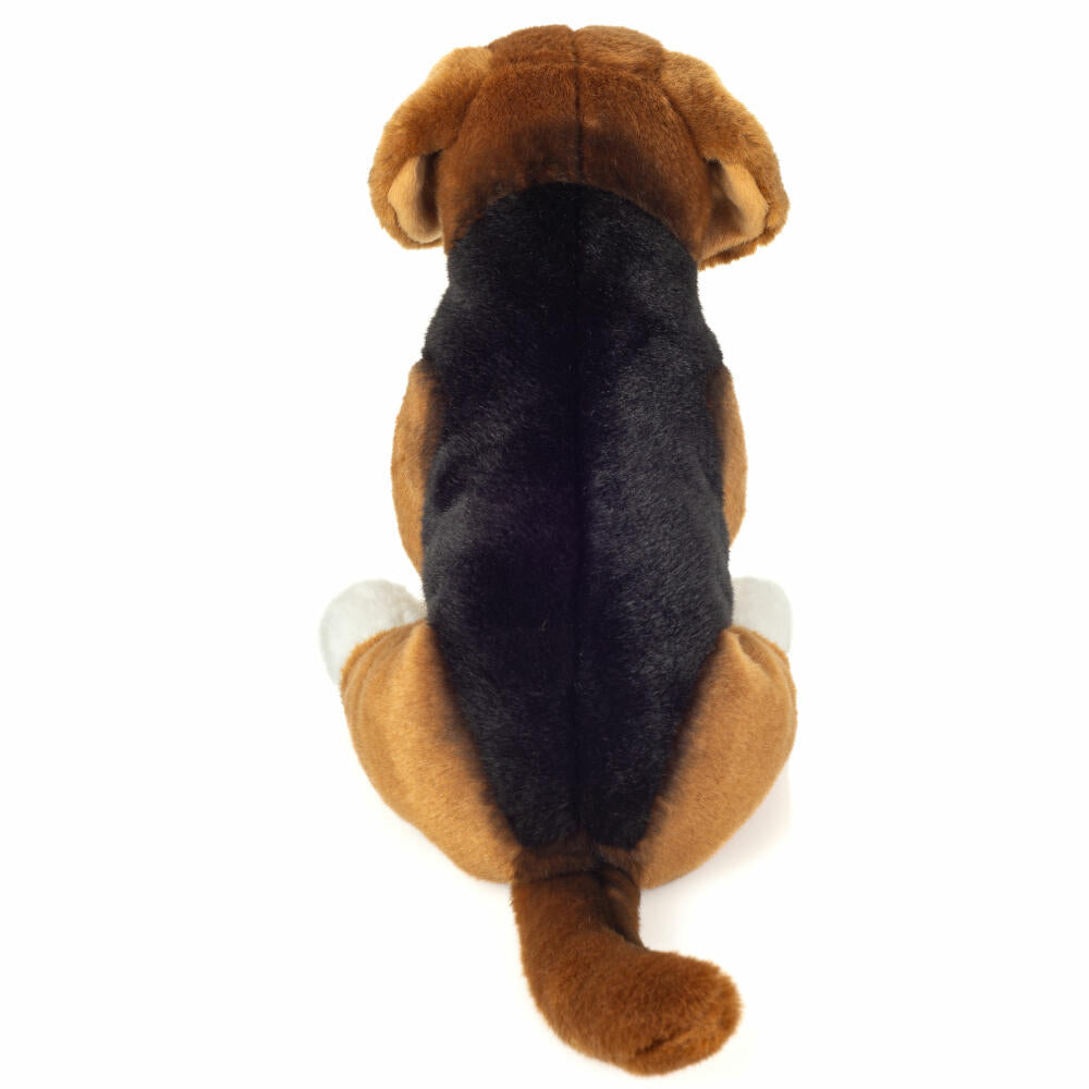 Teddy Hermann Jagdhund, Kuscheltier, Stofftier, Plüschtier, Hund, Dunkelbraun Weiß, 29 cm, 927891