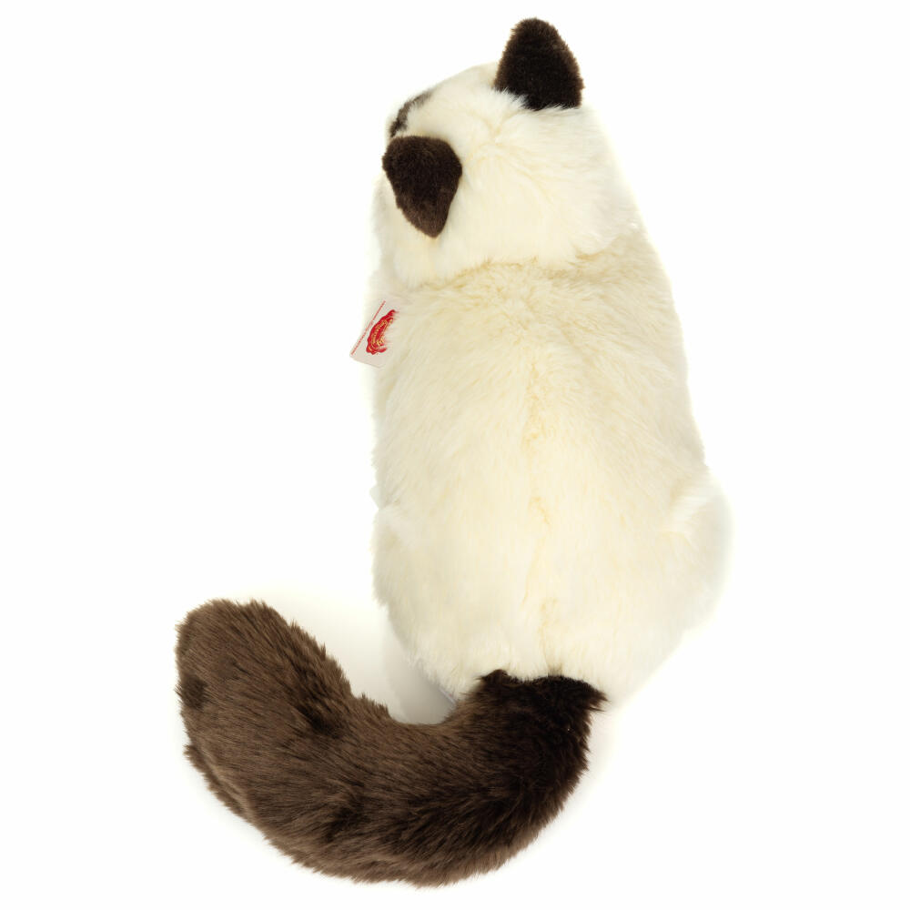 Teddy Hermann Katze Ragdoll, Kuscheltier, Stofftier, Plüschtier, Katzen, Creme Dunkelbraun, 36 cm, 918400