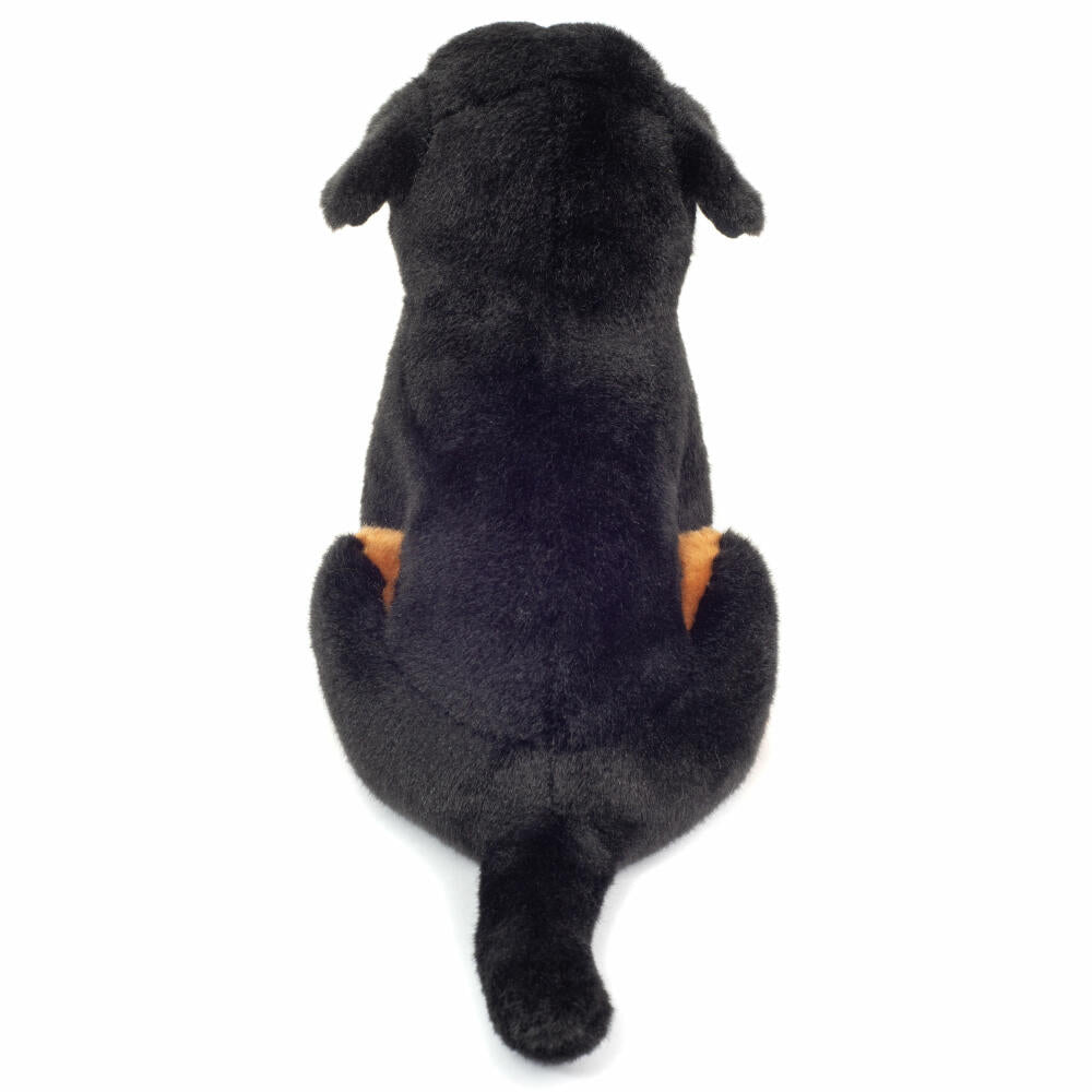 Teddy Hermann Rottweiler sitzend, Kuscheltier, Stofftier, Plüschtier, Hund, Schwarz Braun, 30 cm, 919759