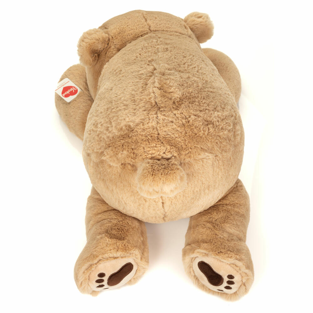 Teddy Hermann Bär Brownie liegend, Kuscheltier, Stofftier, Plüschtier, Herzekind, Hellbraun, 55 cm, 939689