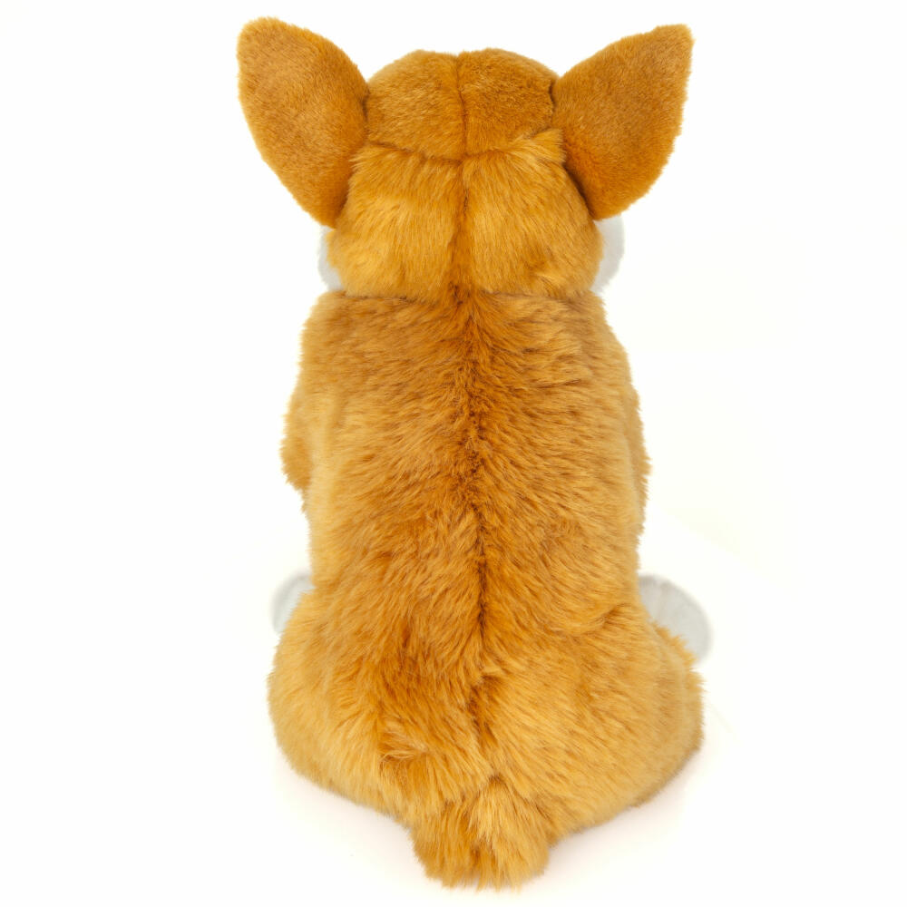 Teddy Hermann Corgi, Kuscheltier, Stofftier, Plüschtier, Hund, Hellbraun, 30 cm, 919902