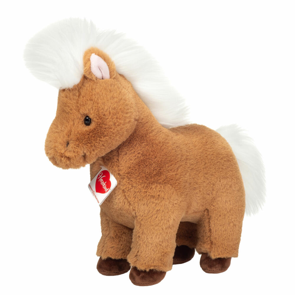 Teddy Hermann Shetlandpony Yuna, Kuscheltier, Stofftier, Plüschtier, Herzekind, Braun Weiß, 30 cm, 939634