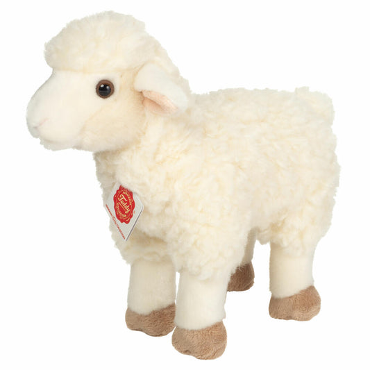 Teddy Hermann Lamm stehend, Kuscheltier, Stofftier, Plüschtier, Haus- und Hoftier, Weiß Creme, 25 cm, 934400