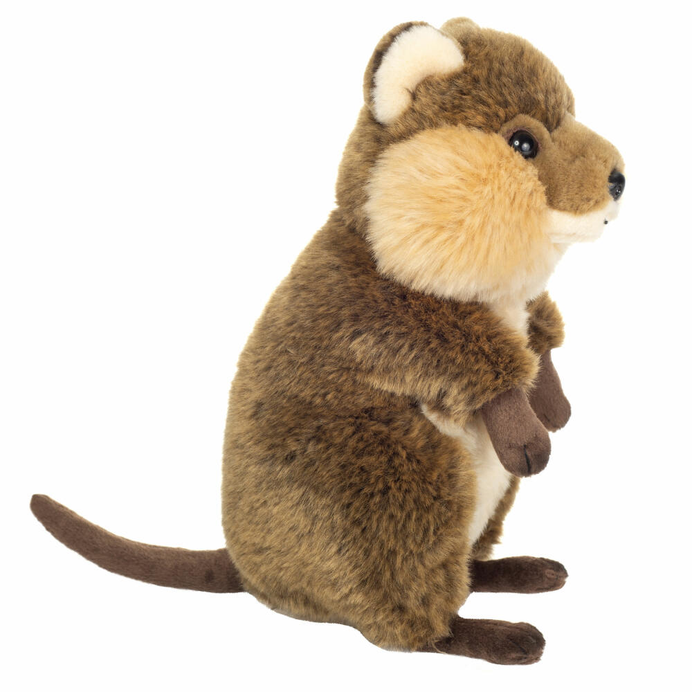 Teddy Hermann Quokka, Kuscheltier, Stofftier, Plüschtier, Exotisches Wildtier, Hellbraun, 24 cm, 923251