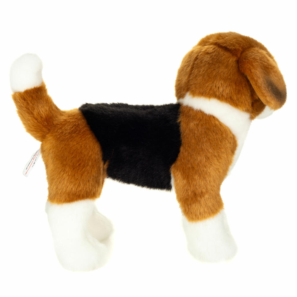 Teddy Hermann Beagle stehend, Kuscheltier, Stofftier, Plüschtier, Hund, Schwarz Braun Weiß, 23 cm, 919919