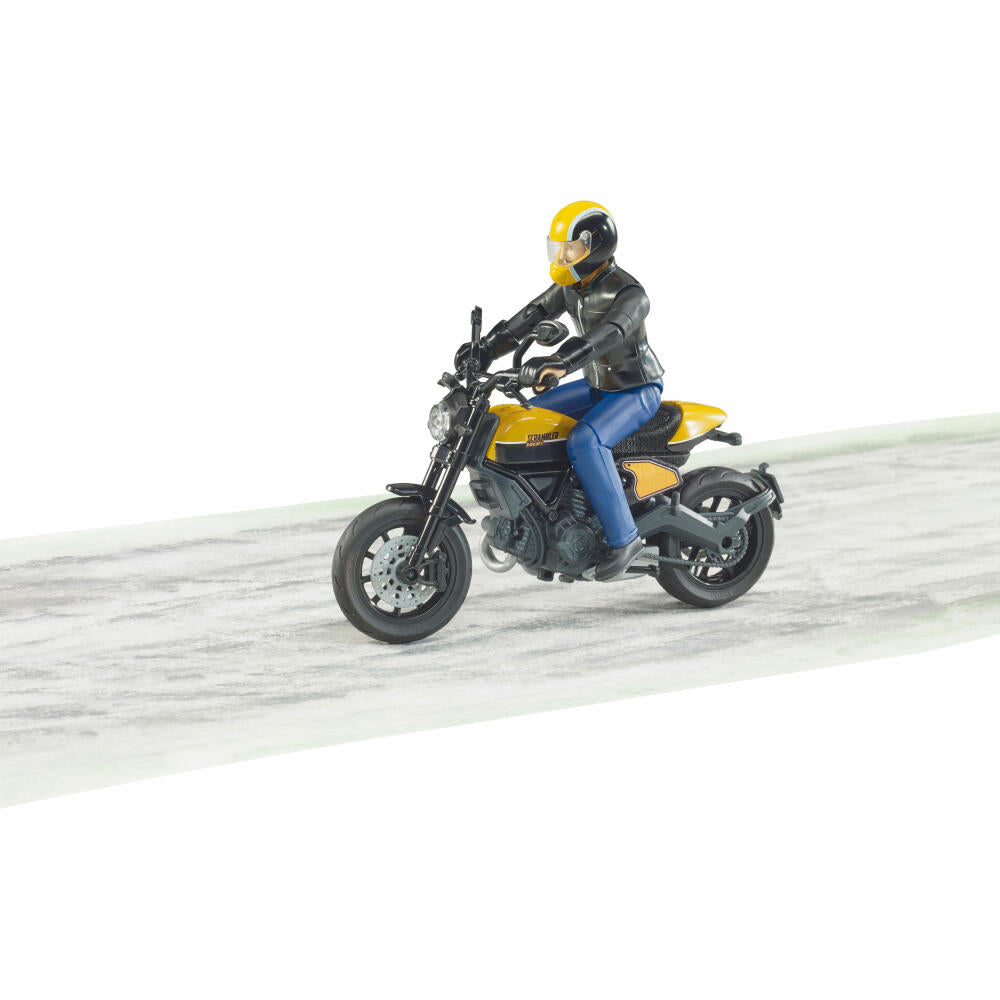 Bruder Freizeit Scrambler Ducati Full Throttle, mit Fahrer, Motorrad, Spiel Figur, Zubehör, Spielzeug, 63053