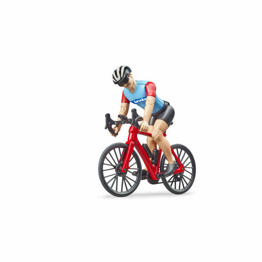 Bruder bworld Rennrad, mit Radfahrer, Fahrrad, Spielfigur, Spiel Figur, Spielzeug, 63110