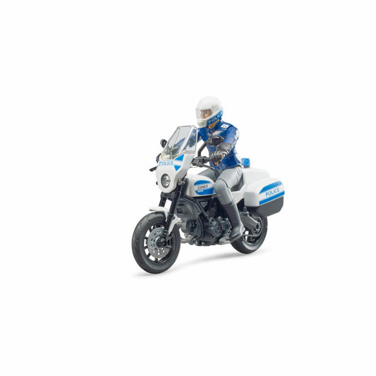 Bruder bworld Scrambler Ducati Polizeimotorrad, Polizist, Motorrad, Polizei, Zubehör, Spielzeug, 62731