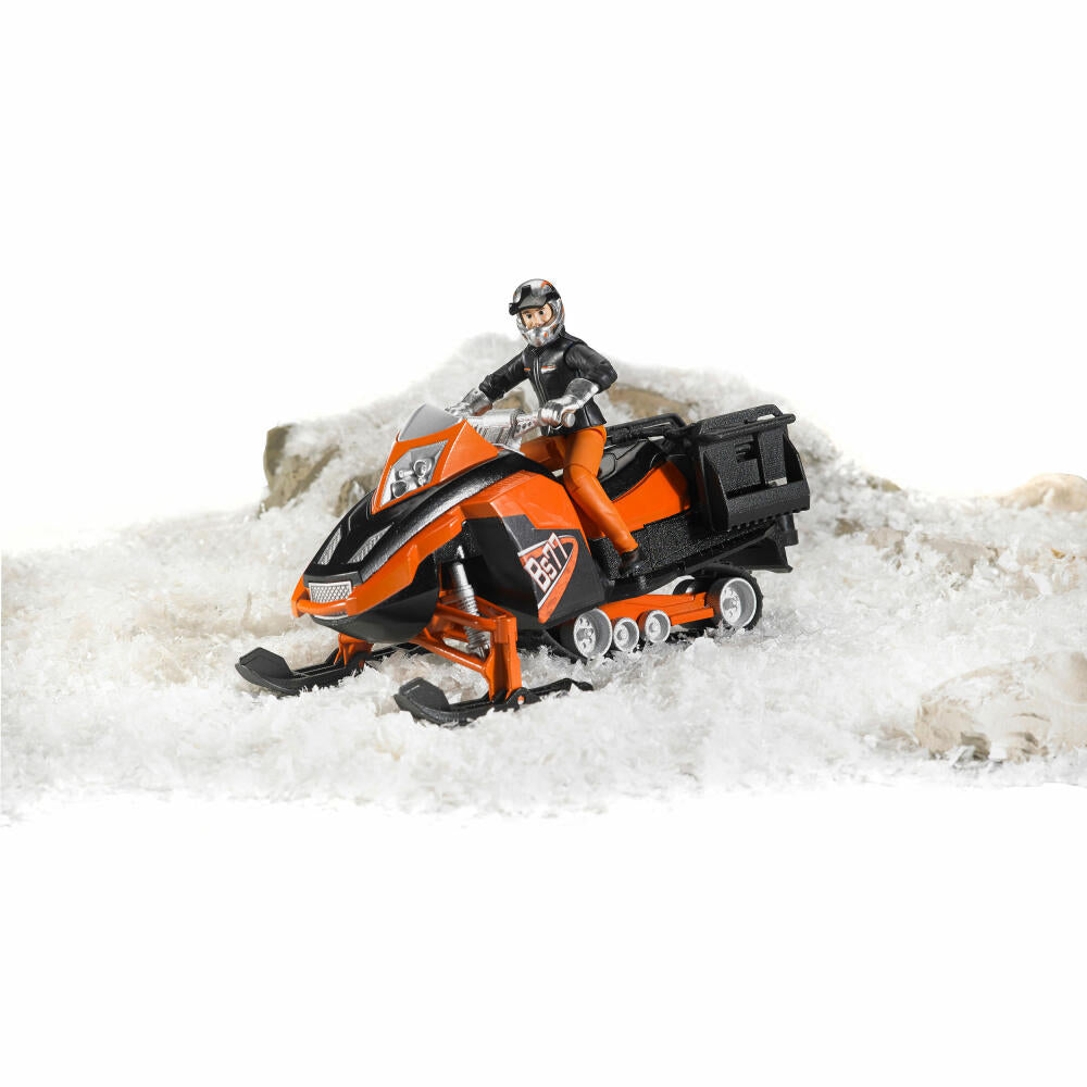 Bruder Freizeit Snowmobil, mit Fahrer, Schneemobil, Modellfahrzeug, Modell Fahrzeug, Spielzeug, 63101