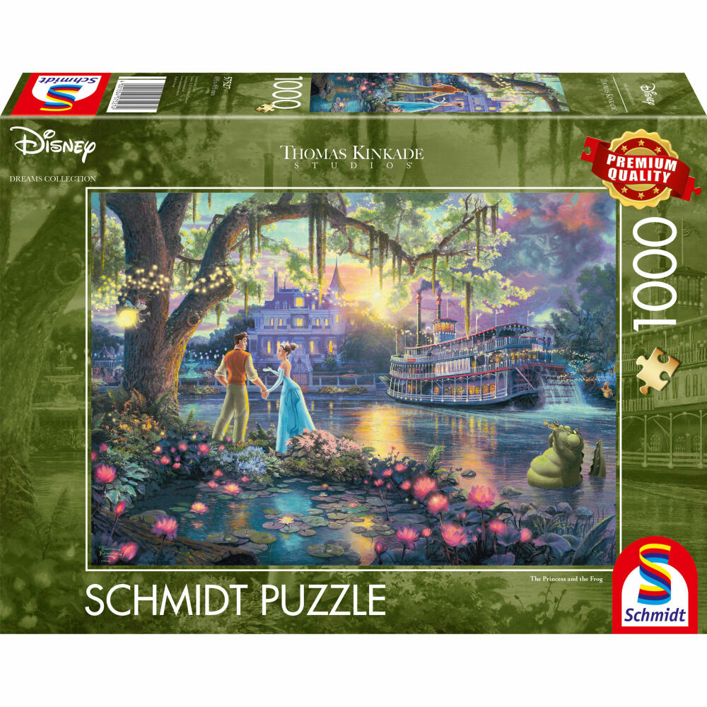 Schmidt Spiele Puzzle Disney Dreams Collection The Princess and the Frog , Thomas Kinkade, Erwachsenenpuzzle, 1000 Teile, 57527