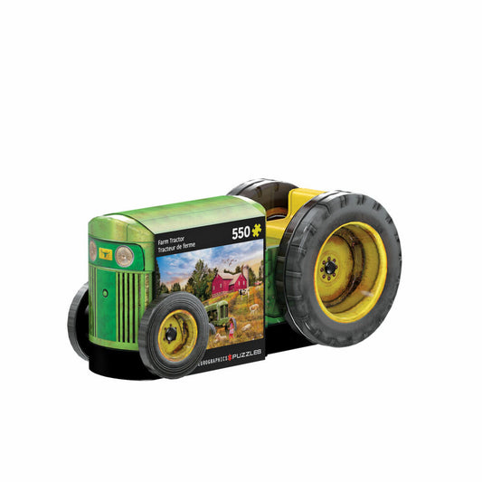 Eurographics Puzzle Vintage Tractor in Blechdose, Smart Cut, 550 Teile, 48 x 33 cm, 8551-5780