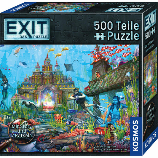 KOSMOS EXIT - Das Puzzle: Der Schlüssel von Atlantis, Rätselpuzzle, Storypuzzle, 500 Teile, ab 10 Jahren, 683962