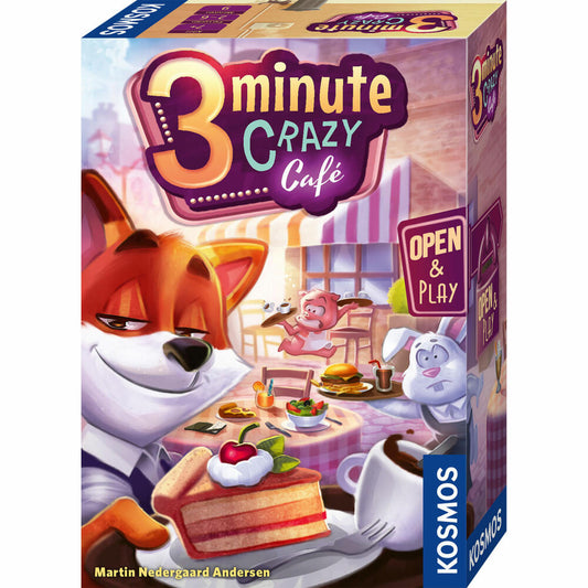 KOSMOS 3 Minute Crazy Café, Kooperatives Echtzeitspiel, Familienspiel, Gesellschaftsspiel, ab 7 Jahren, 683788