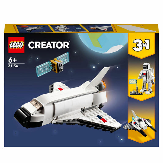 LEGO Creator Spaceshuttle, 144-tlg., 3 in 1 Set, Bausteine, Konstruktionsspielzeug, ab 6 Jahre, 31134