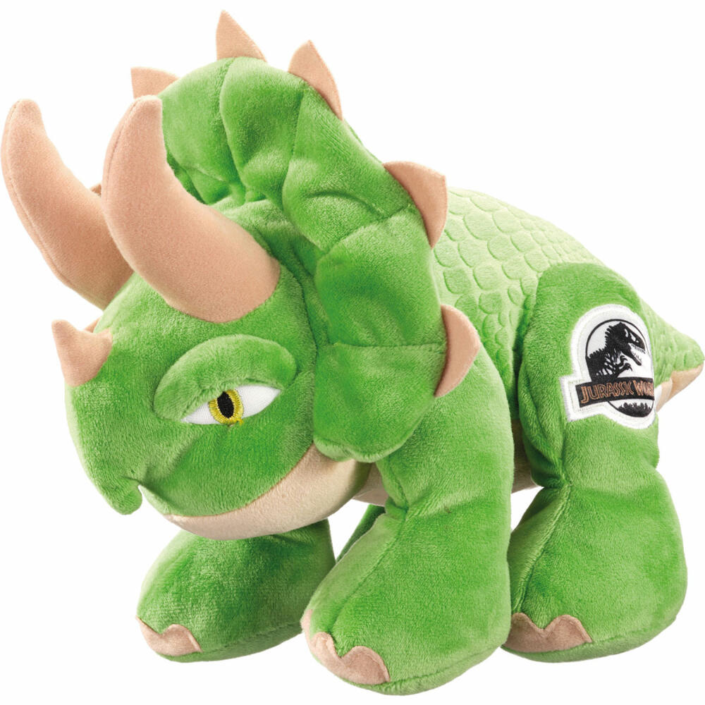 Schmidt Spiele Jurassic World Triceratops, Plüschtier, Kuscheltier, Stofftier, Plüsch, 25 cm, 42761