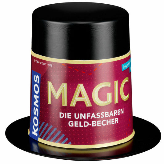 KOSMOS Magic Mini Zauberhut - Die unfassbaren Geld-Becher, Zaubertrick, Mitbringspiel, ab 8 Jahren, 601720
