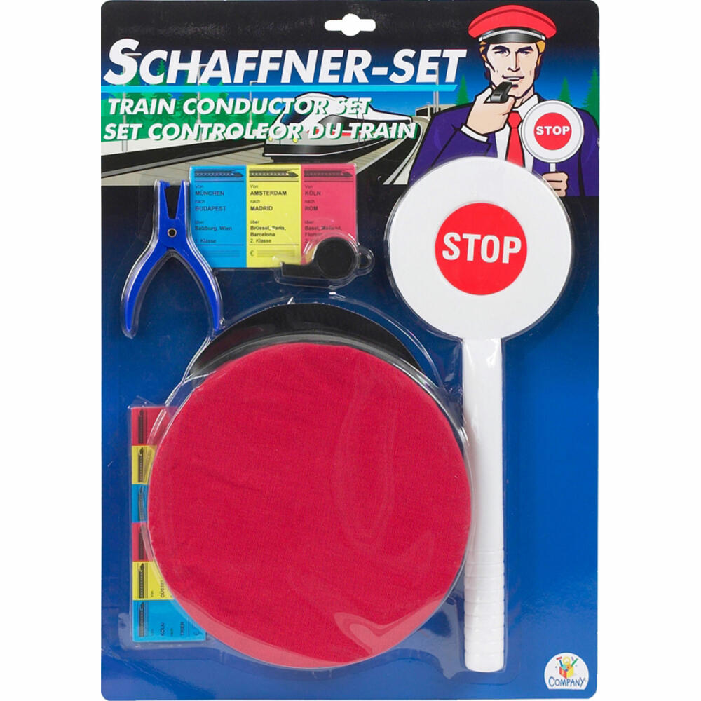 Speedzone Schaffner-Spielset, 5-tlg., Stop Kelle, Mütze, Rollenspiele, Kinder, Spielzeug, ab 3 Jahre, 80401868