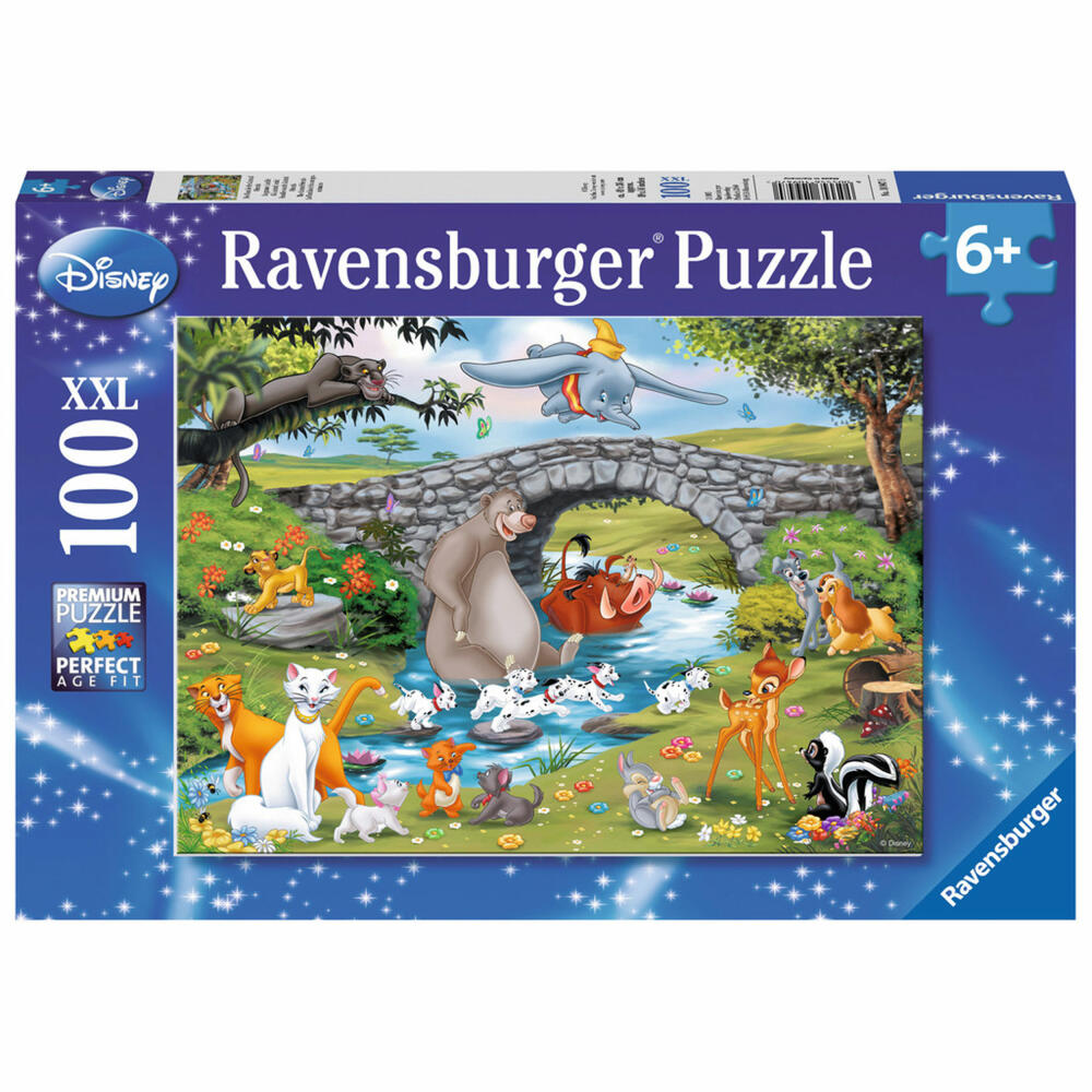 Ravensburger Puzzle Disney Die Familie Der Animal Friends, Kinderpuzzle, Legespiel, Kinder Spiel, Puzzlespiel, 100 Teile XXL, 10947 0