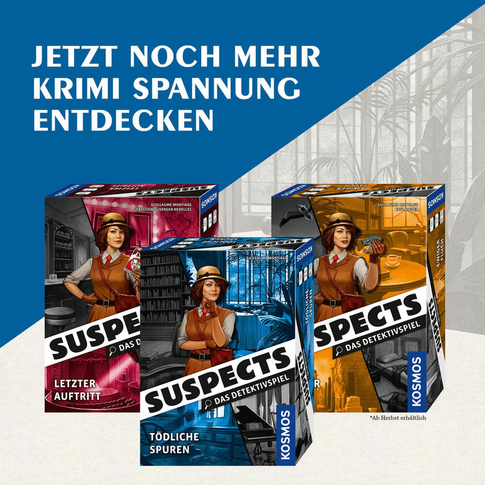 KOSMOS Suspects: Tödliche Spuren, Detektivspiel, Krimispiel, Partyspiel, Krimi Spiel, ab 12 Jahren, 682897