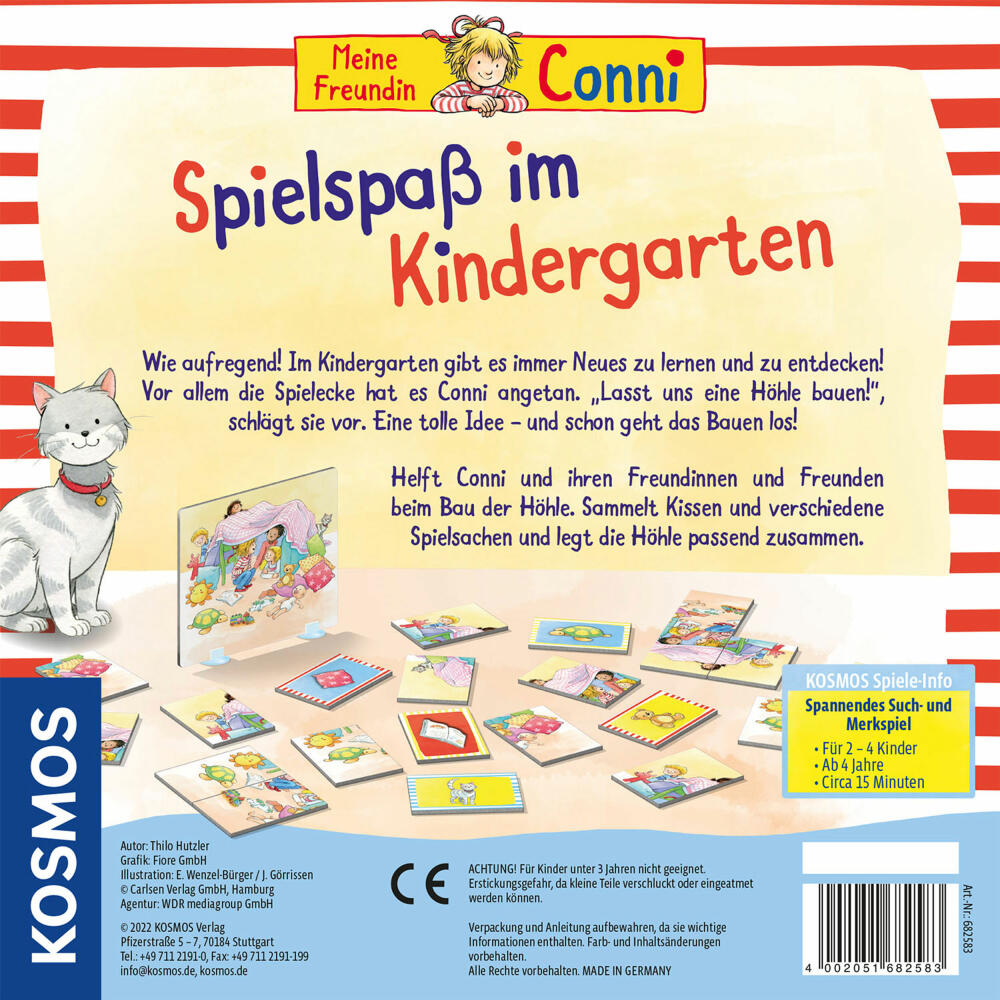 KOSMOS Conni - Spielspaß im Kindergarten, Kinderspiel, Suchspiel, Merkspiel, Kinder Spiel, ab 4 Jahren, 682583