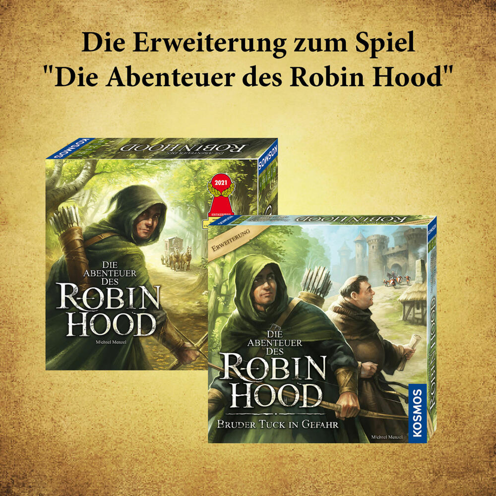 KOSMOS Die Abenteuer des Robin Hood - Bruder Tuck in Gefahr, Erweiterung, Kooperatives Abenteuer-Spiel, Familienspiel, 683146