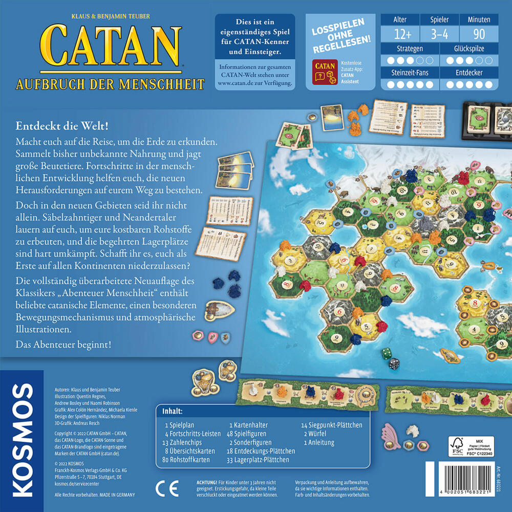 KOSMOS Catan - Aufbruch der Menschheit, Strategiespiel, Gesellschaftsspiel, Abenteuerspiel, 683221