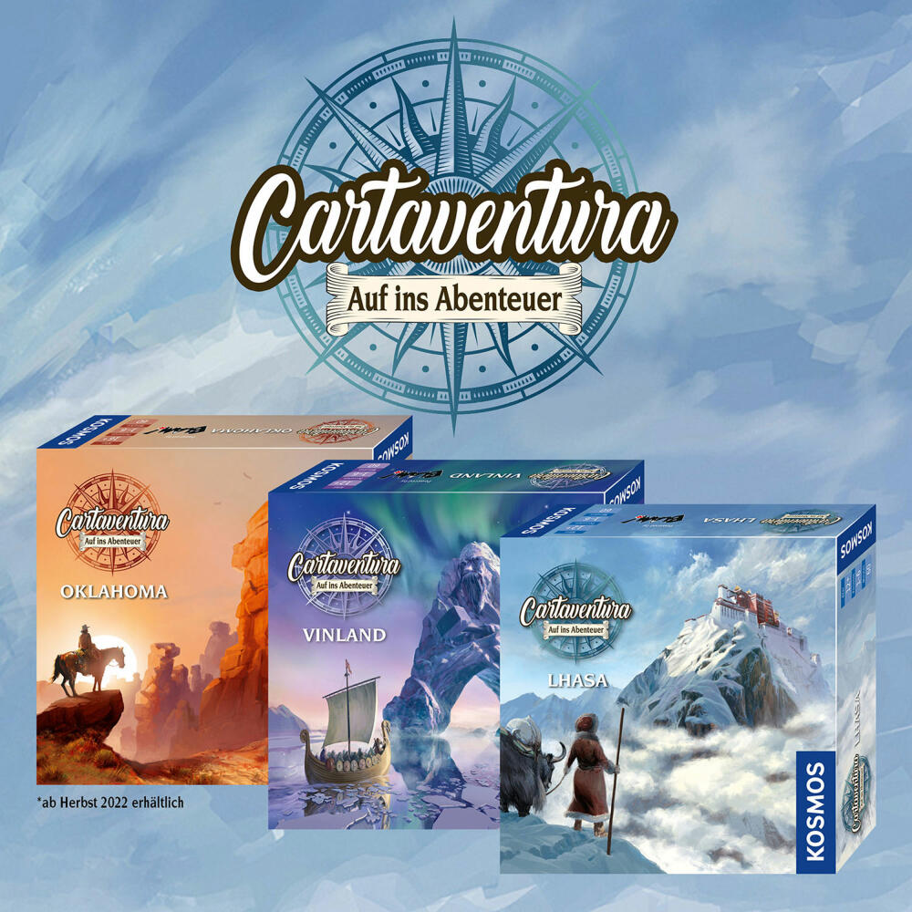KOSMOS Cartaventura Vinland, Abenteuerspiel, Kartenspiel, Familienspiel, Reisespiel, ab 12 Jahren, 682538