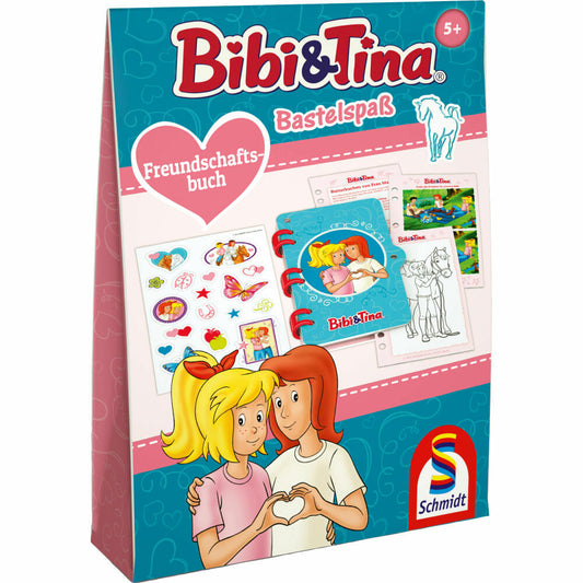 Schmidt Spiele Bibi & Tina Bastelspaß Freundschaftsbuch, Bastelset, Basteln, Freundebuch, 46144