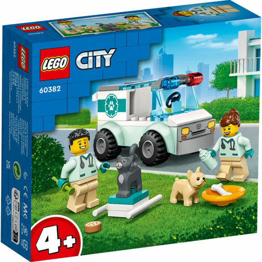 LEGO City Tierrettungswagen, 58-tlg., Bauset, Konstruktionsset, Bausteine, Spielzeug, ab 4 Jahre, 60382