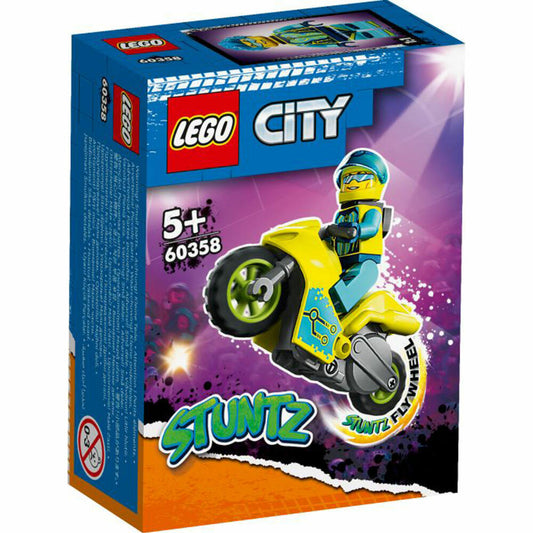 LEGO City Stuntz Cyber-Stuntbike, 13-tlg., Bauset, Motorrad, Figur, Bausteine, Spielzeug, ab 5 Jahre, 60358