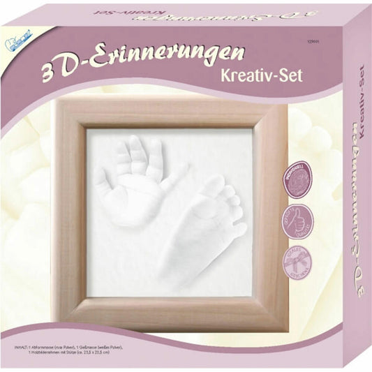 Mammut 3D Erinnerungen Kreativ-Set, 3D Abdruck, Gipsabdruck, Gips, Bilderrahmen, Kinder, 129001