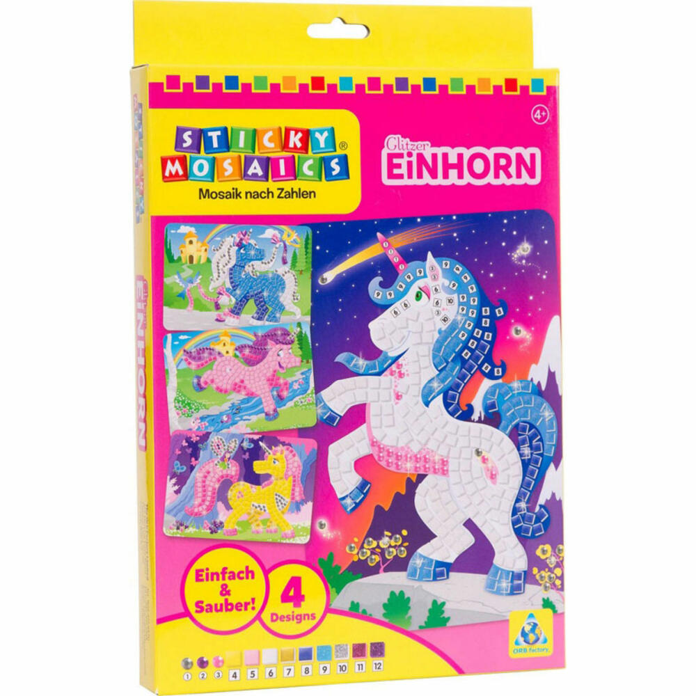 Invento Sticky Mosaics Sticky Mosaics Glitzer Einhorn