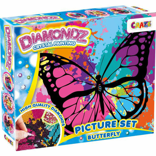 Craze DIAMOND PAINTING Butterfly, Kreativset, Malen mit Diamanten, Bastelset, 47798