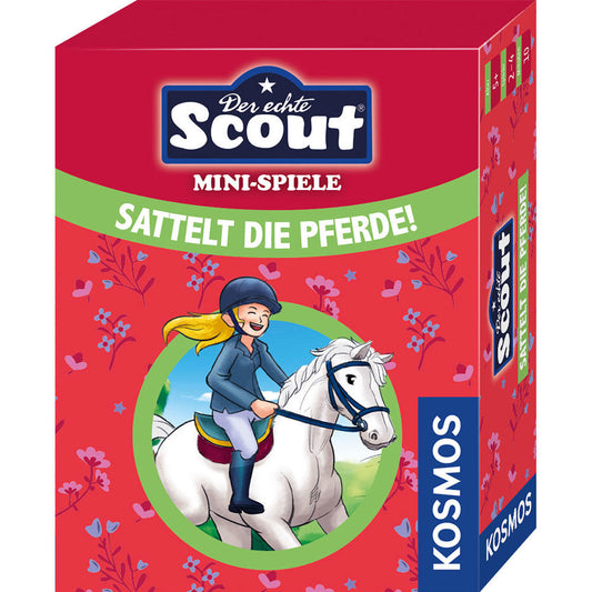 KOSMOS Scout Minispiel - Sattelt die Pferde!, Kartenspiel, Spielzeug, Spielen, Geschenk, ab 5 Jahren, 688707