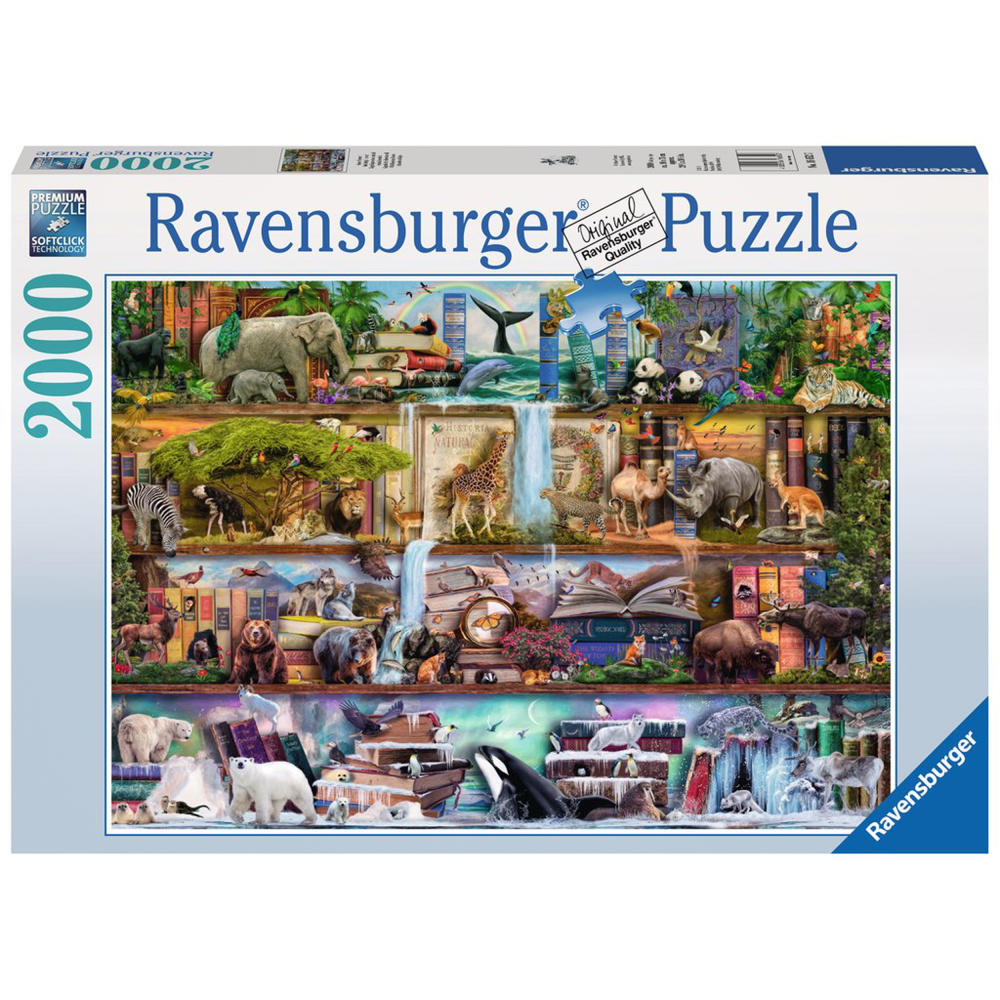 Ravensburger Puzzle Großartige Tierwelt, Aimee Steward, Erwachsenenpuzzle, Premiumpuzzle, Standardformat, 2000 Teile, 16652 7