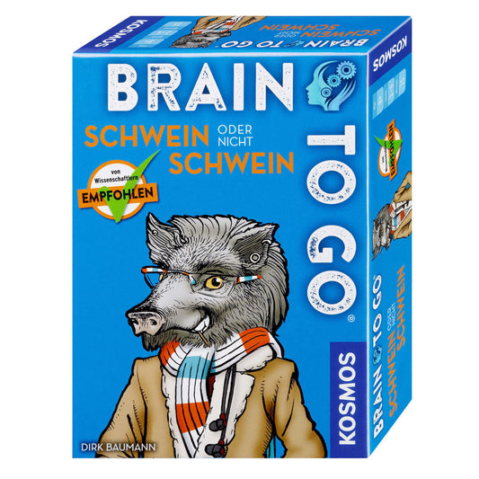 KOSMOS Brain To Go - Schwein Oder Nicht Schwein, Denksport, Gehirnjogging, Spiel, ab 8 Jahren, 690823