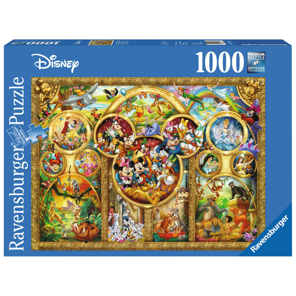 Ravensburger Puzzle Die Schönsten Disney Themen, Erwachsenenpuzzle, Erwachsenen Puzzles, Premiumpuzzle, Standardformat, 1000 Teile, 15266 7