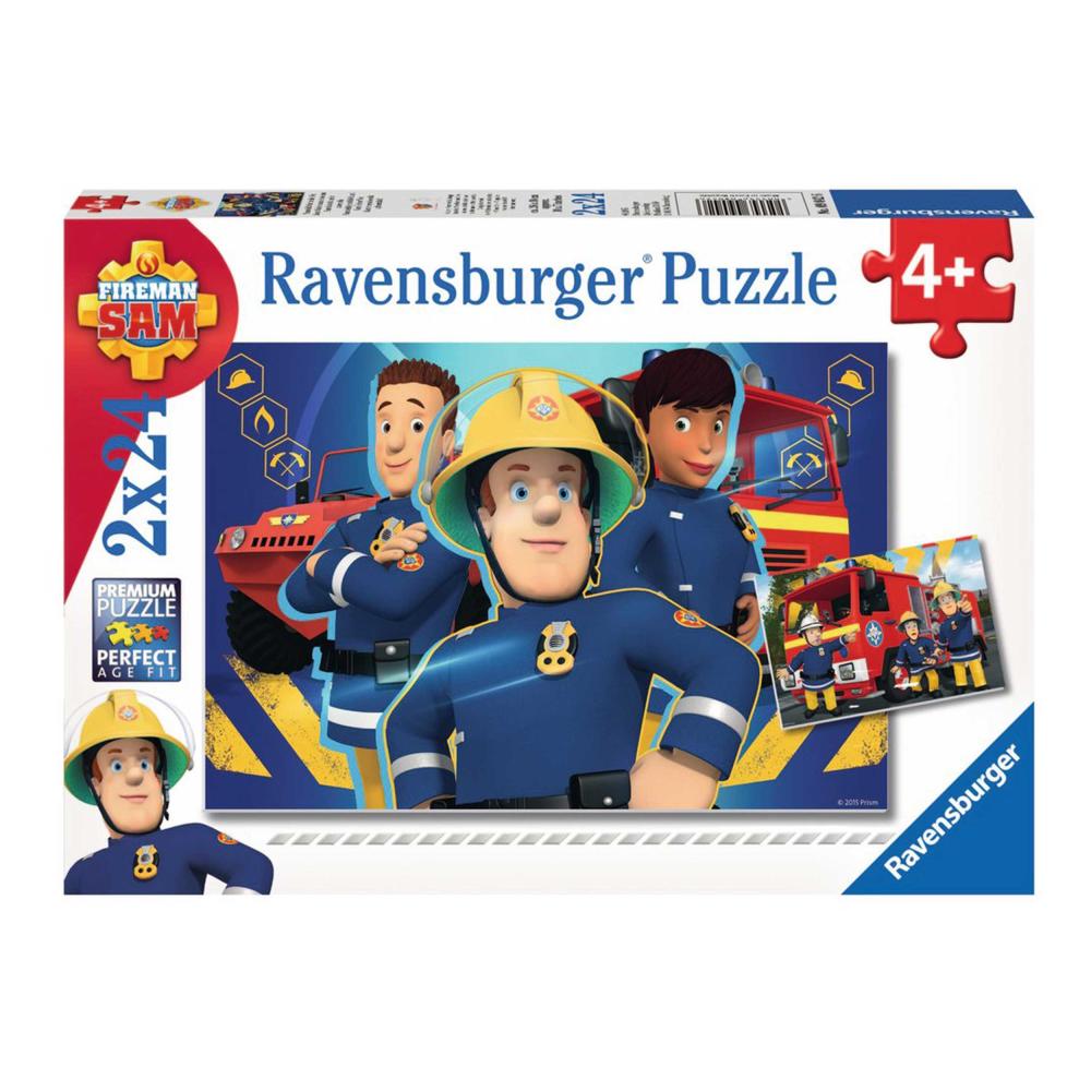 Ravensburger Puzzle Sam Hilft Dir In Der Not, Kinderpuzzle, Legespiel, Kinder Spiel, Puzzlespiel, Inklusive Mini-Poster, 2 x 24 Teile, 09042 6