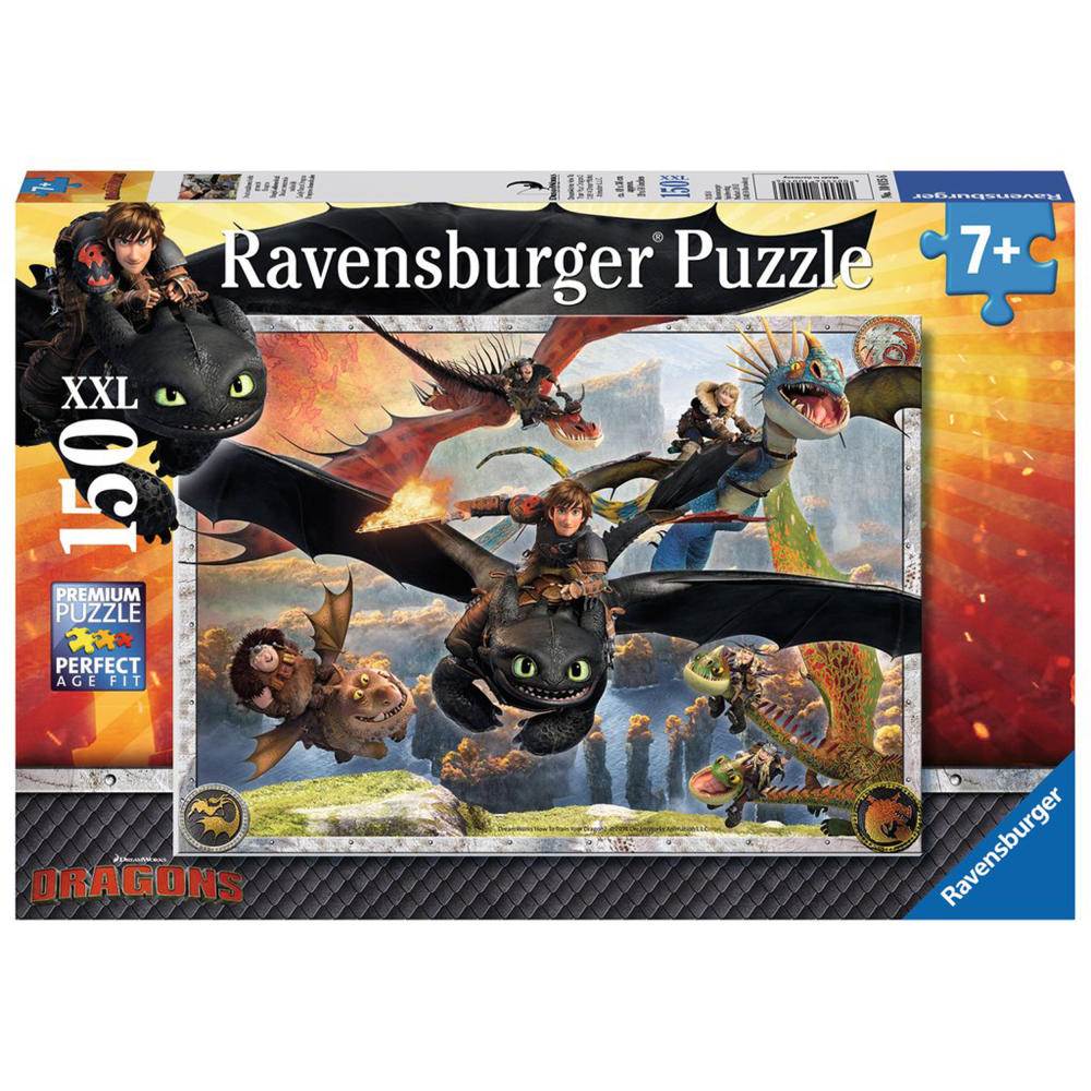 Ravensburger Puzzle Dragons: Drachenzähmen Leicht Gemacht , Kinderpuzzle, Legespiel, Kinder Spiel, Puzzlespiel, 150 Teile XXL, 10015 6
